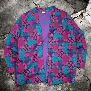 Kurt Cobain Inspired Paisley Printed Knit Cardigan